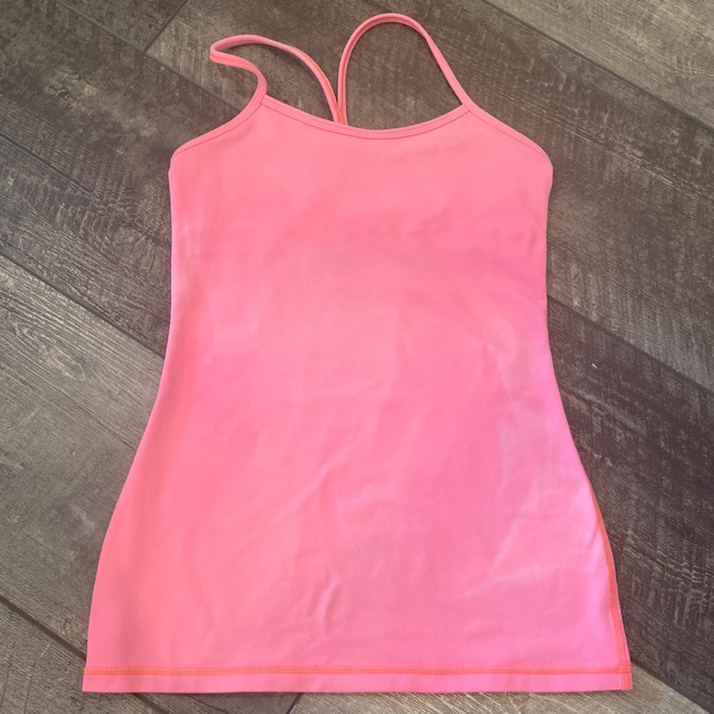 LULULEMON Bright Coral Power Y Tank 4